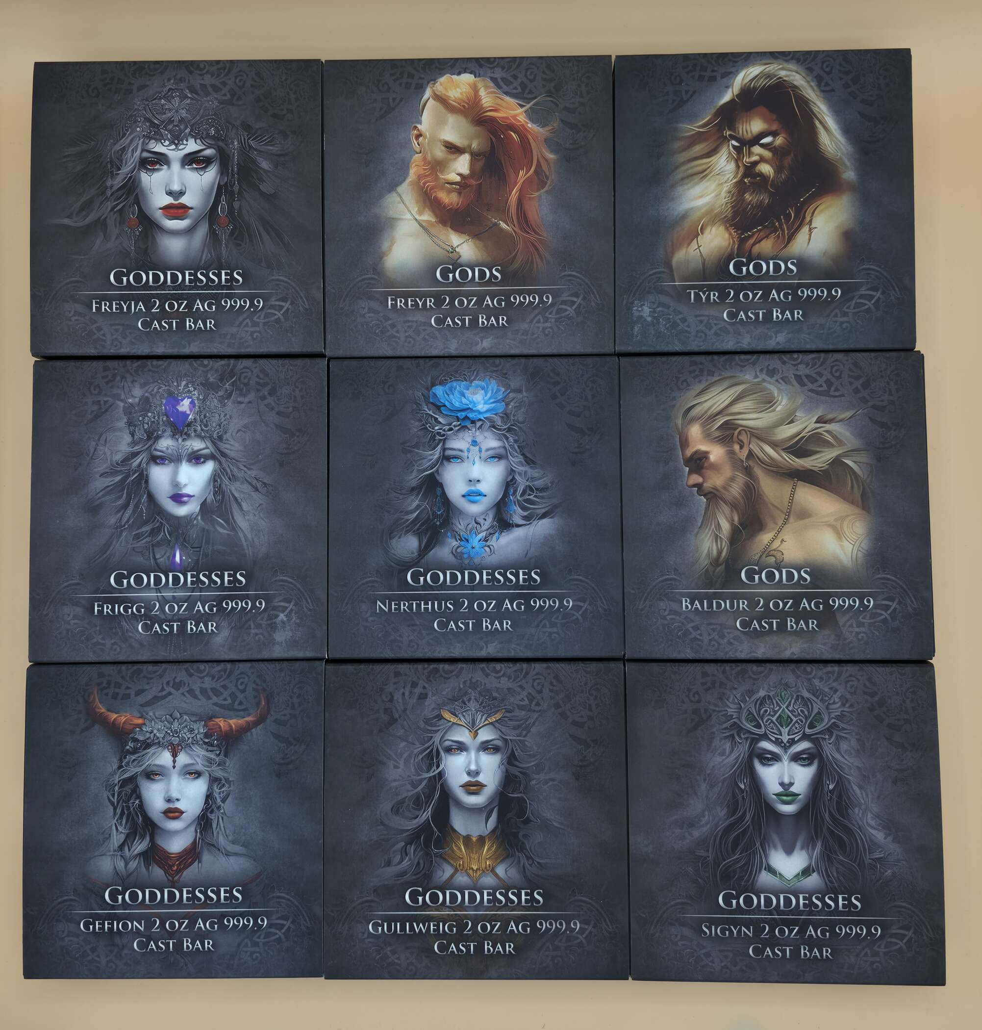 Germania Mint – 9-teiliges Silberbarren-Set „Gods & Goddesses“ – 2 oz Feinsilber 999.9 – Bild 12