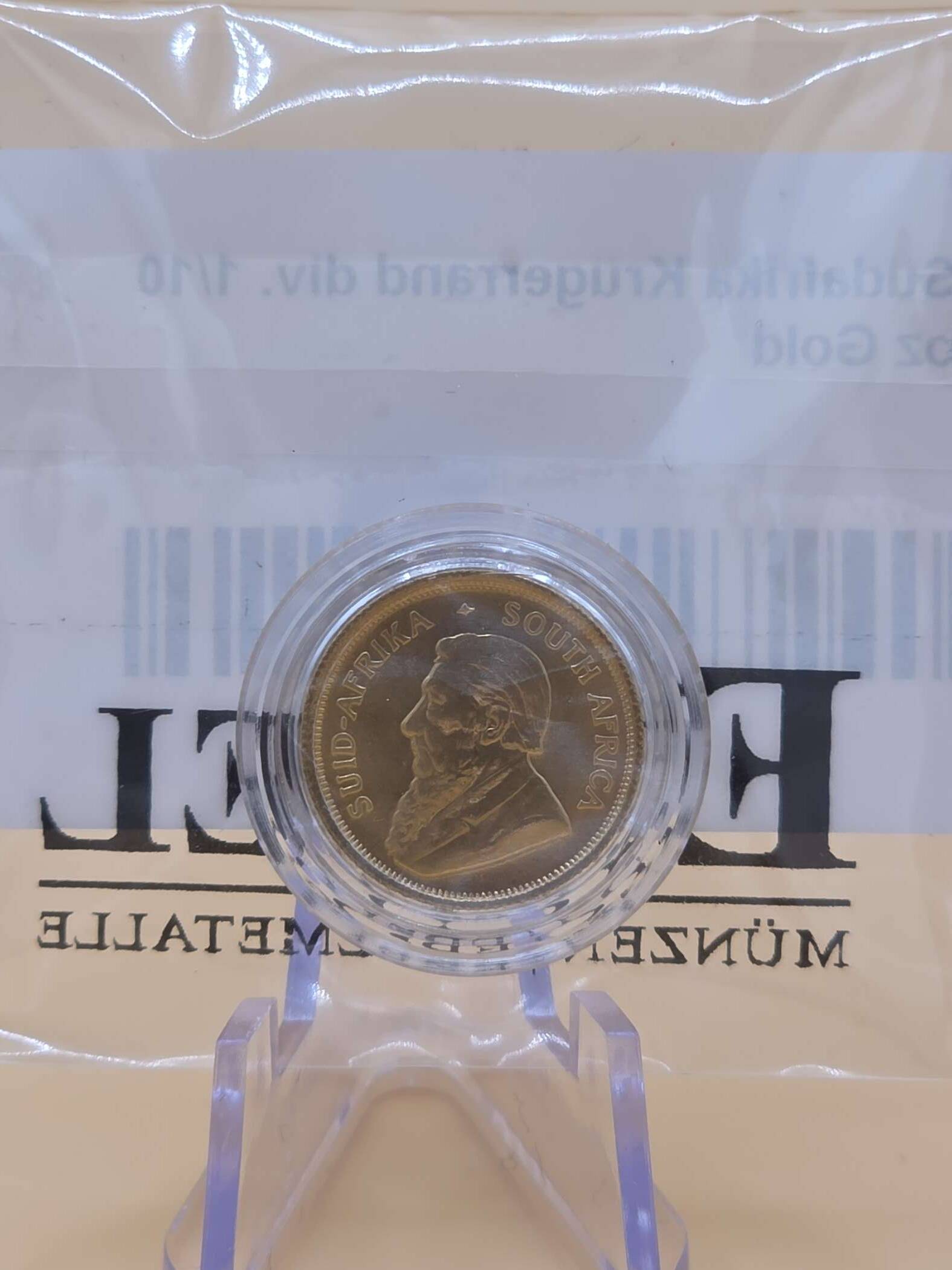 Krugerrand Goldmünze 1/10 oz – Südafrika 1984 – Bild 2
