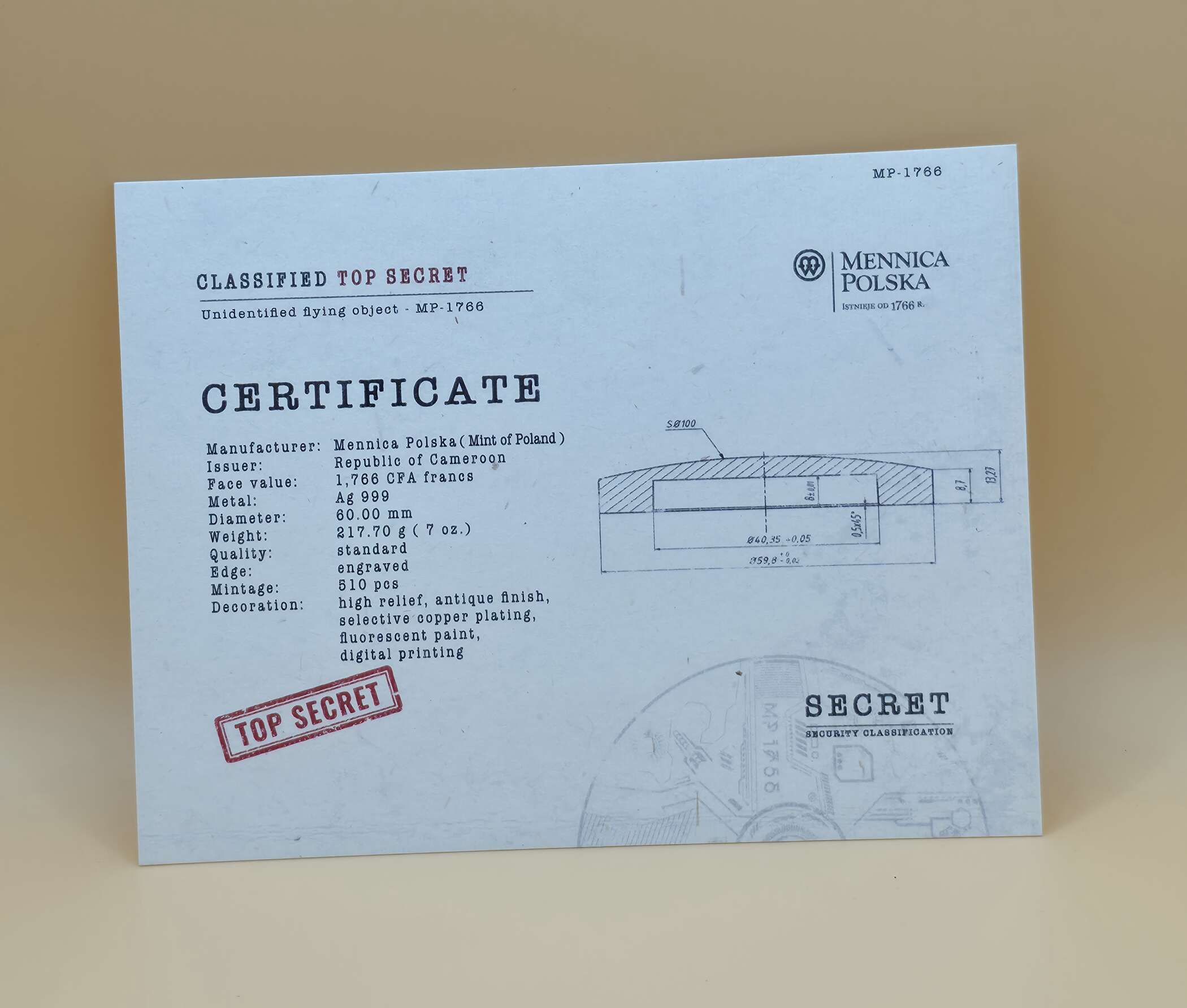 MP‑1766 7 oz Silbermünze – Futuristische High‑Tech Sammlermünze aus 999 Feinsilber – Bild 7