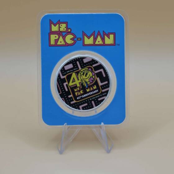 Ms. PAC-MAN 40th Anniversary 1 oz .999 Silver Coin im Retro-Arcade-Blister