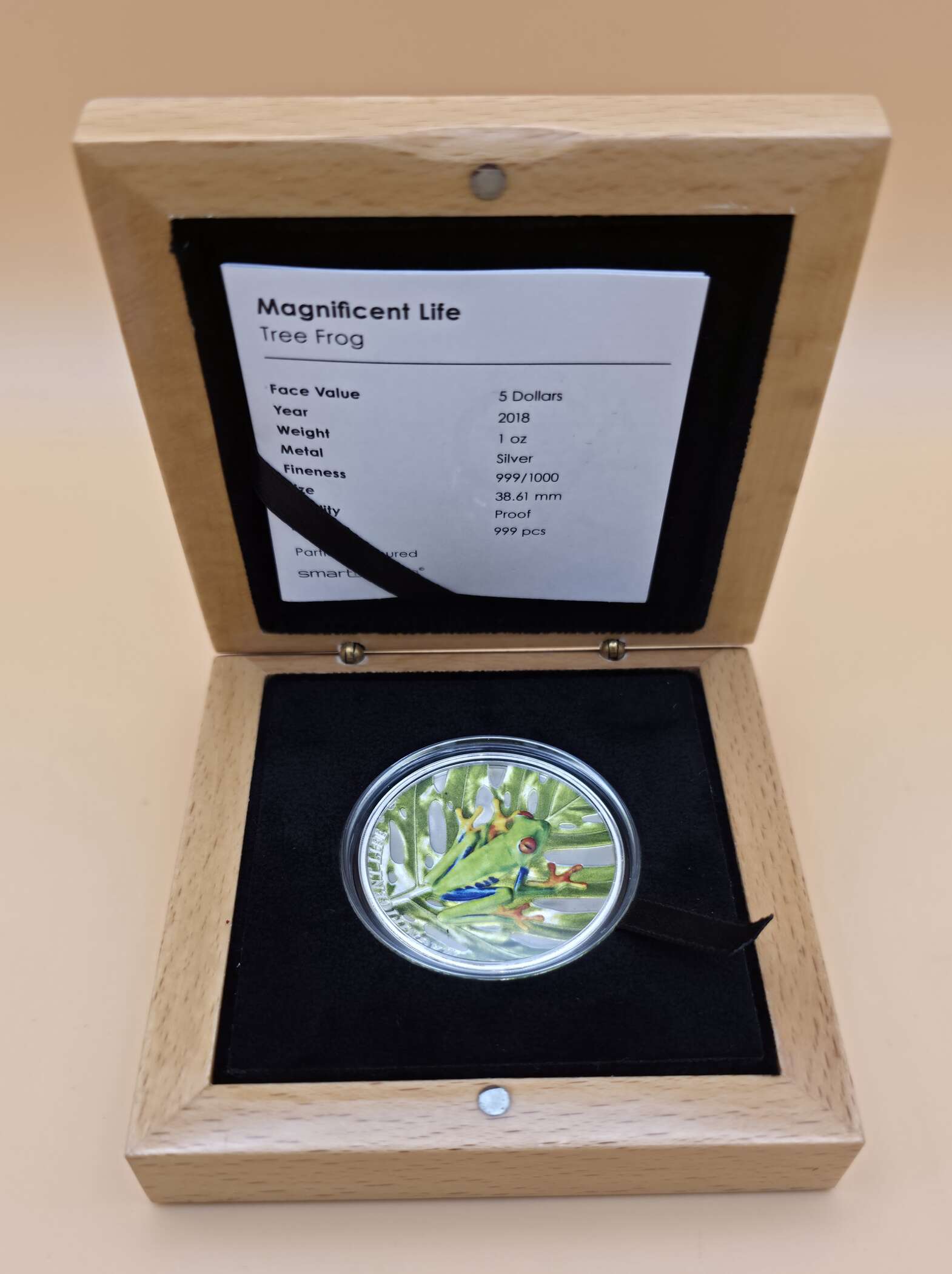 Cook Islands 2018 – Magnificent Life: Tree Frog – 1 oz Silber – smartminting® – Bild 3