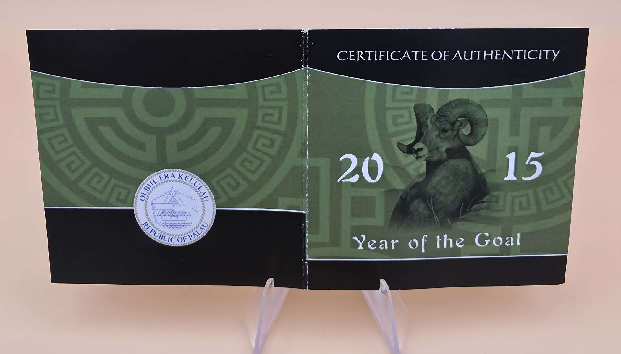 Year of the Goat – 2015 – Palau – 1 oz Silber – High Relief – Goldplated – Bild 4