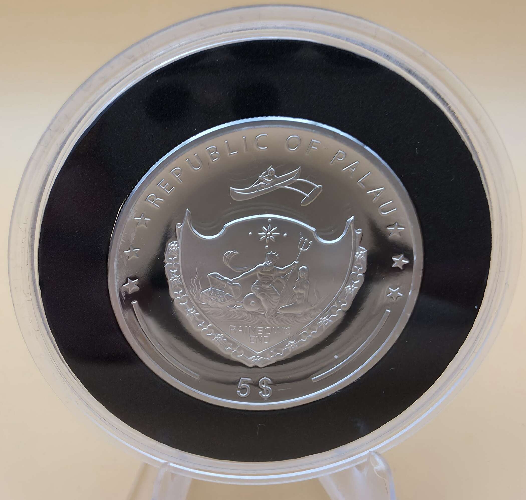 Year of the Goat – 2015 – Palau – 1 oz Silber – High Relief – Goldplated – Bild 2