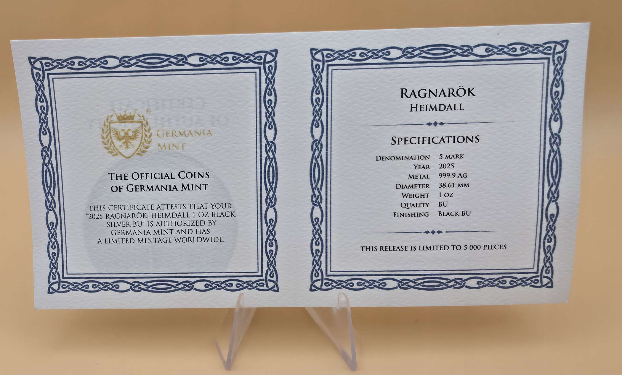 Germania Mint 2025 – Ragnarök Set: Loki & Heimdall – 2 x 1 oz Black Silver BU – Bild 8