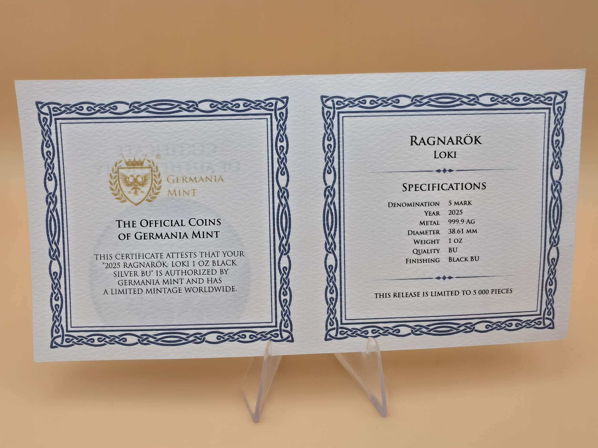 Germania Mint 2025 – Ragnarök Set: Loki & Heimdall – 2 x 1 oz Black Silver BU – Bild 9
