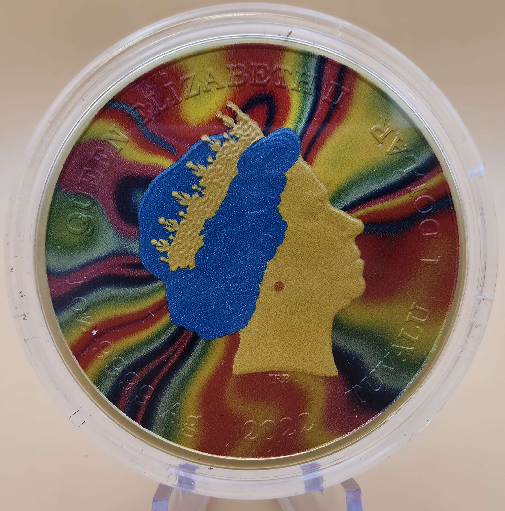 Tuvalu 2022 – 1 oz Silbermünze | Queen Elizabeth II & Bart Simpson | Ag .9999 | Limit 100 – Bild 2