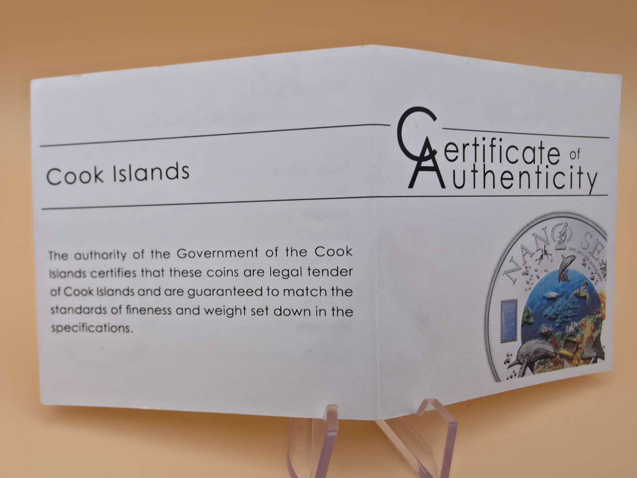 Cook Islands 2014 – Nano Sea – 50 g Silber 925 Proof – „Dive into the Blue Planet“ – Bild 3