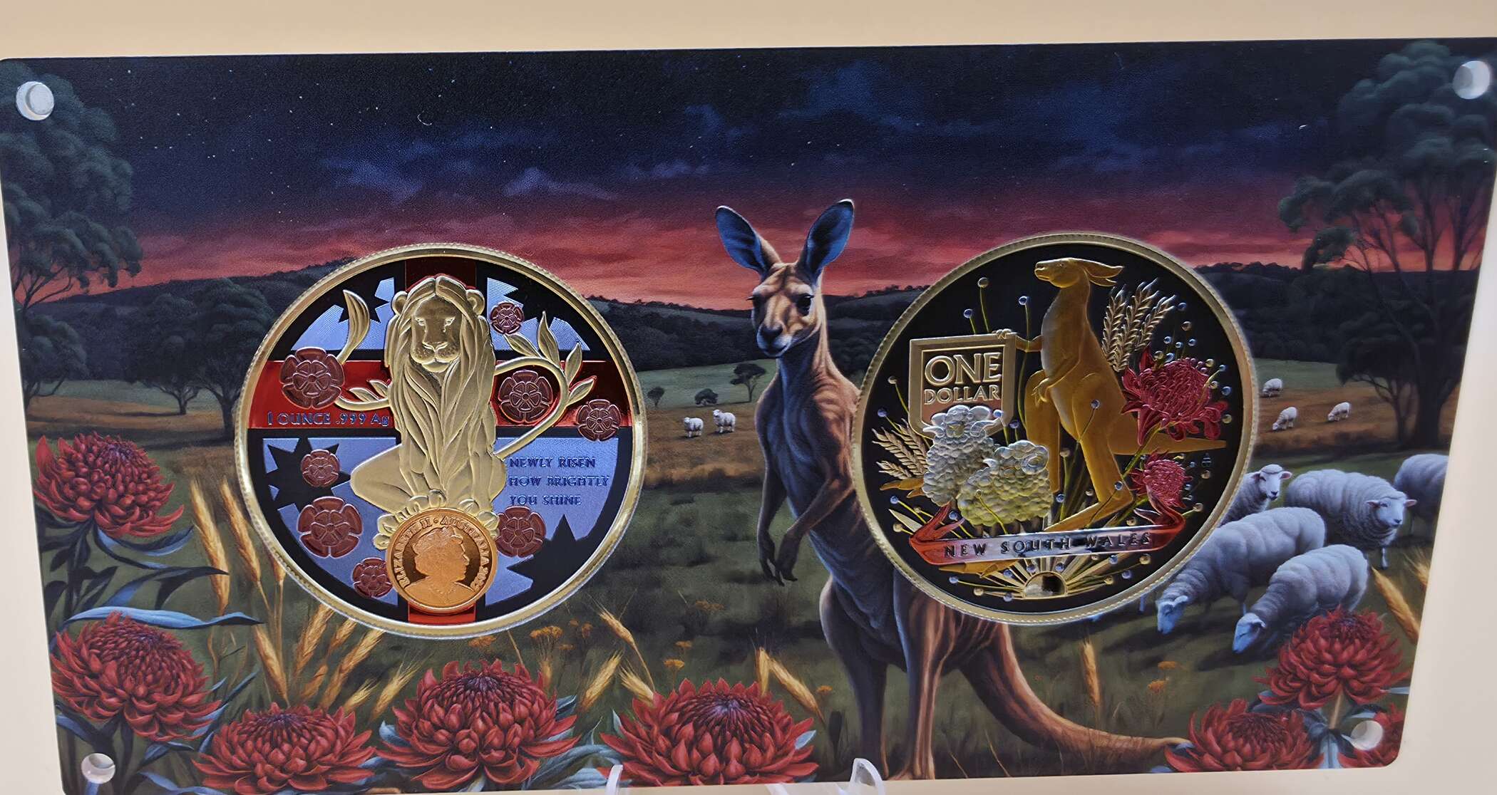 "Australien 2022 Australia’s Coat of Arms – New South Wales 2× 1 oz Silbermünzen Set Tag‑Edition Proof"