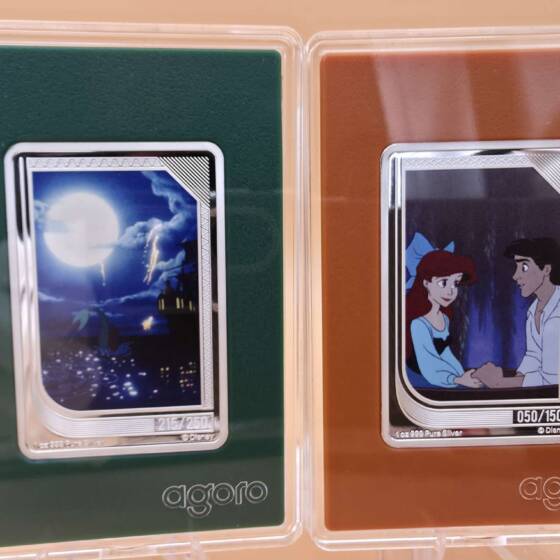 „Disney Silver Card Set 2× 1 oz Silber mit Nummer 215/2500 und 050/150“