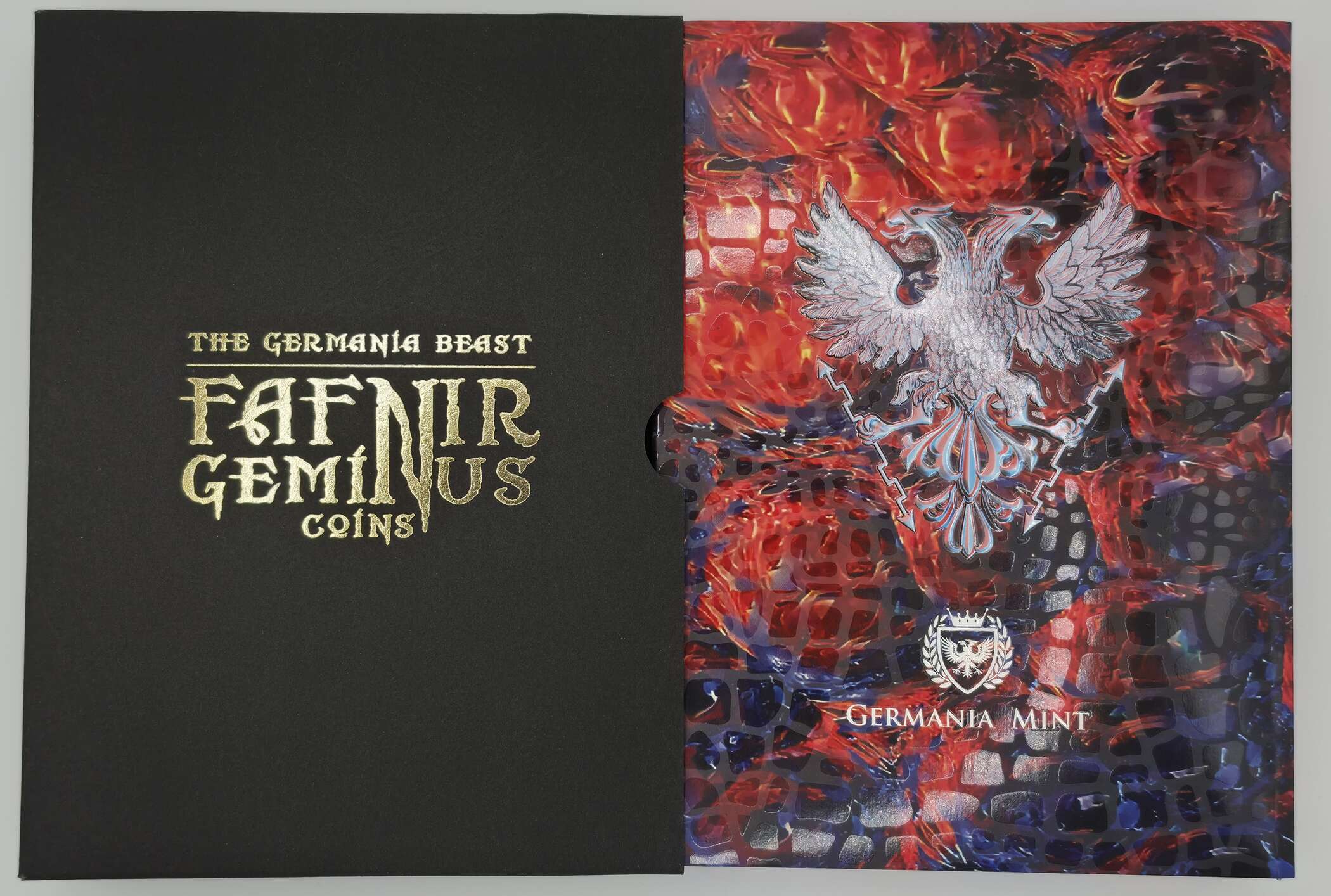 Fafnir Geminus Coins 2020 – Germania Mint – 2× 1 oz Silber 999.9 + 1× 1 oz Silber 925 – Bild 6