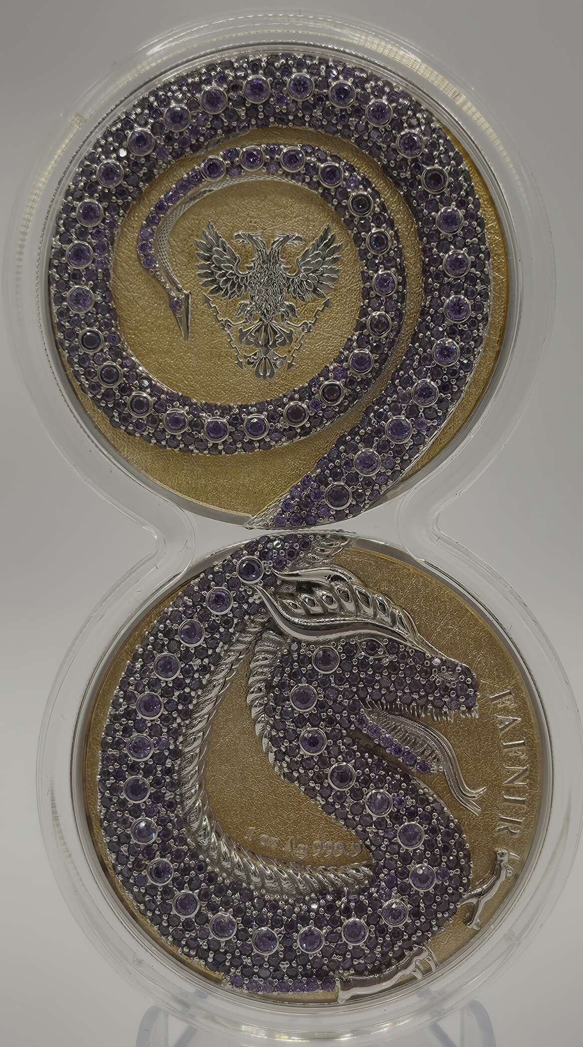 Fafnir Geminus Coins 2020 – Germania Mint – 2× 1 oz Silber 999.9 + 1× 1 oz Silber 925 – Bild 4