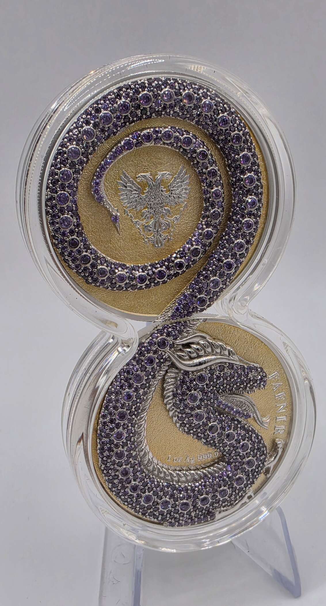 Fafnir Geminus Coins 2020 – Germania Mint – 2× 1 oz Silber 999.9 + 1× 1 oz Silber 925 – Bild 3