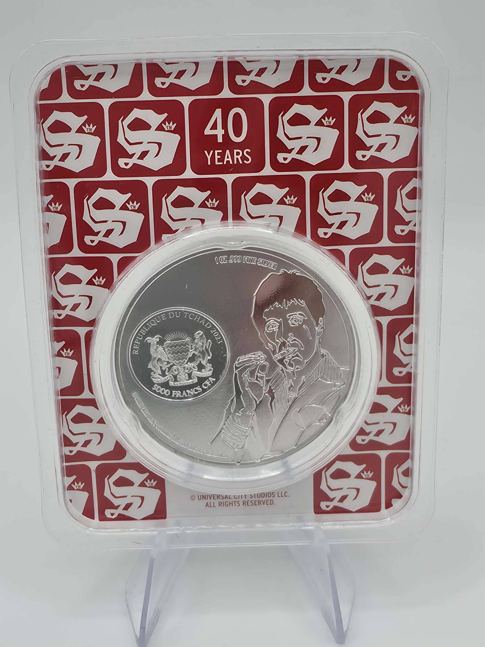 Scarface™ – 40 Years – 1 oz Silbermünze 2023 – Republik Tschad – Limited Edition – Bild 2