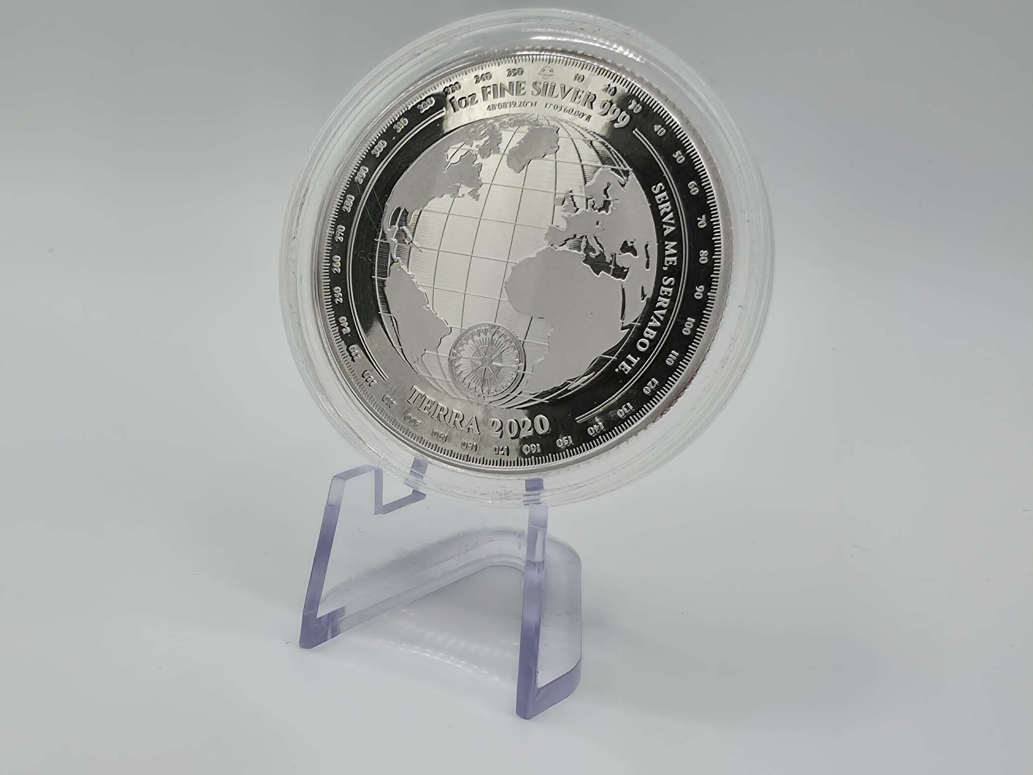 Tokelau Terra 2020 – 1 oz Silbermünze – Weltkarte – 5 Dollars – Bild 3