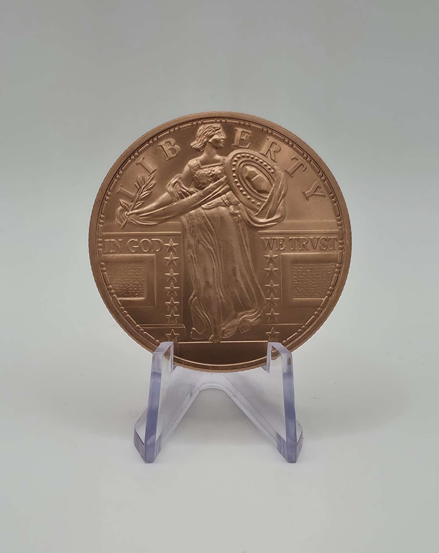 USA – 1 oz Copper Round – Liberty & Eagle – .999 Fine Copper – AVDP – Bild 3