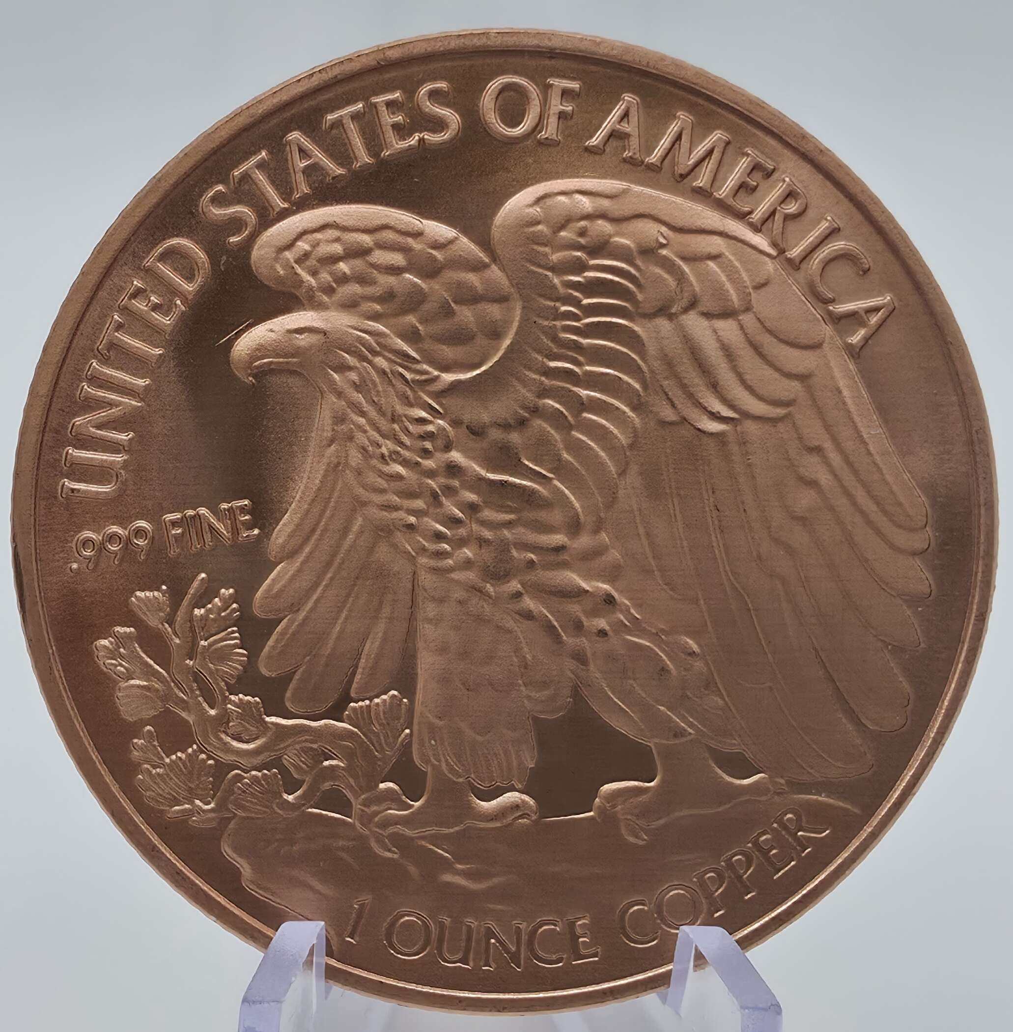 USA – 1 oz Copper Round – Walking Liberty & Eagle – .999 Fine Copper – Bild 2