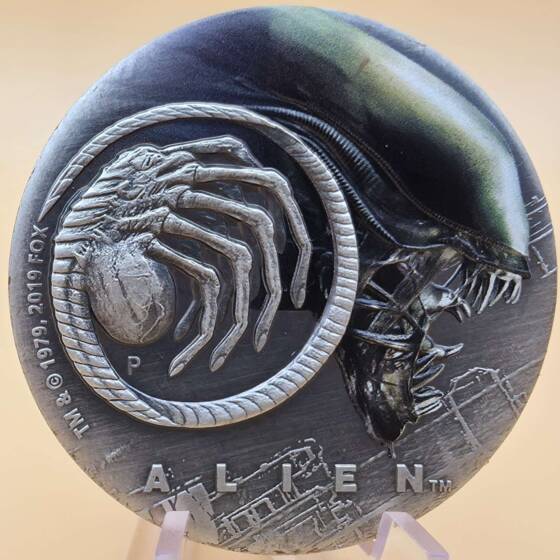 „Perth Mint Alien Münze 2 oz 9999 Silber COA 1152“