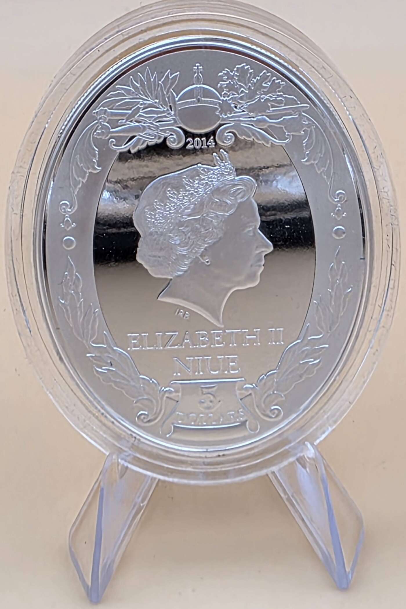 Russian Emperors – Anna Ivanovna | 2 oz Silbermünze 2014 | High Relief | Vergoldete Details & Kristalle | Limitierte Edition – Bild 2