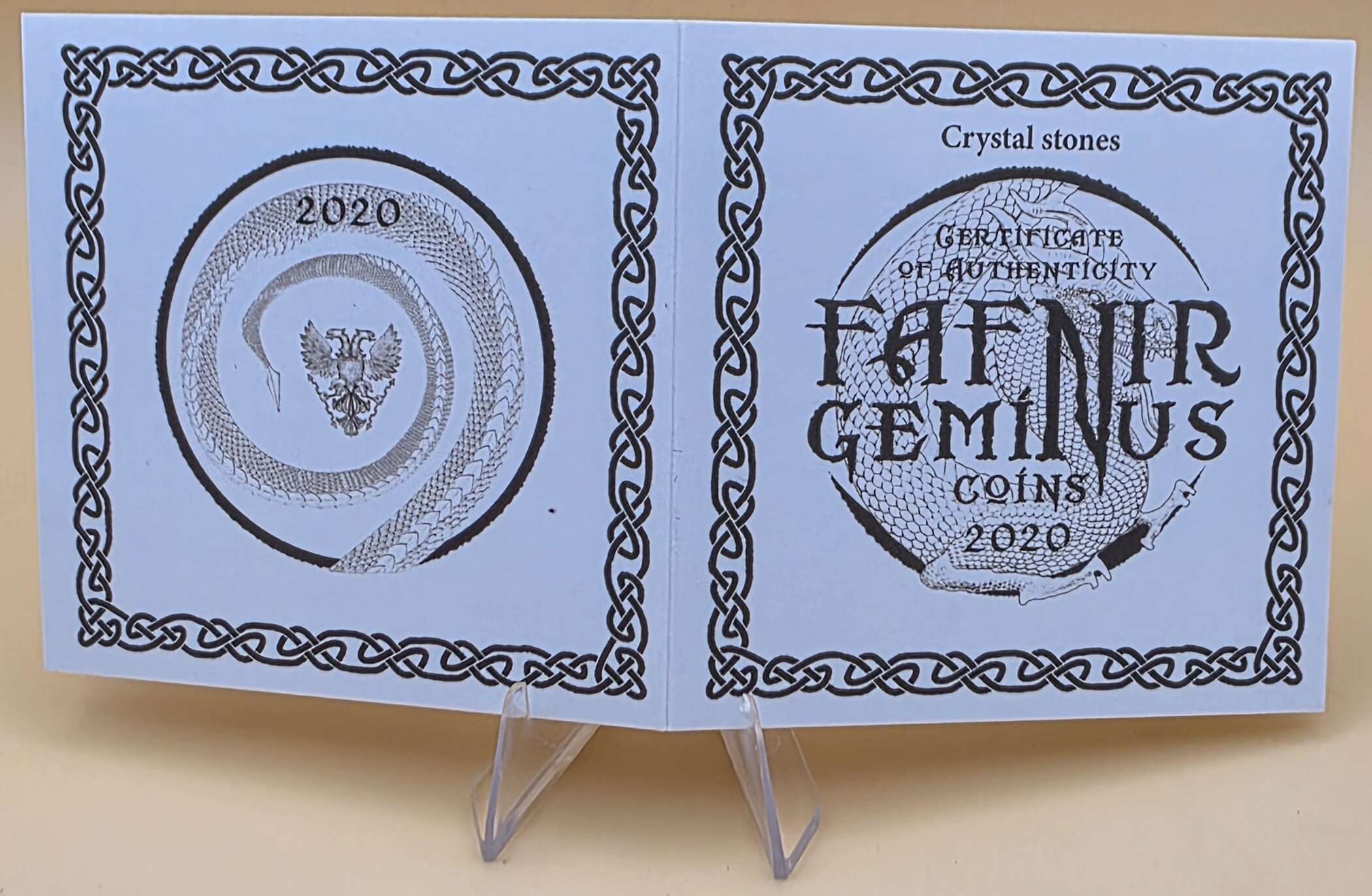Germania Mint – Fafnir Geminus Coins 2020 Crystal Stones | Limitierte 2 × 1 oz 999 + 1 × 1 oz 925 Silbermünzen – Bild 5