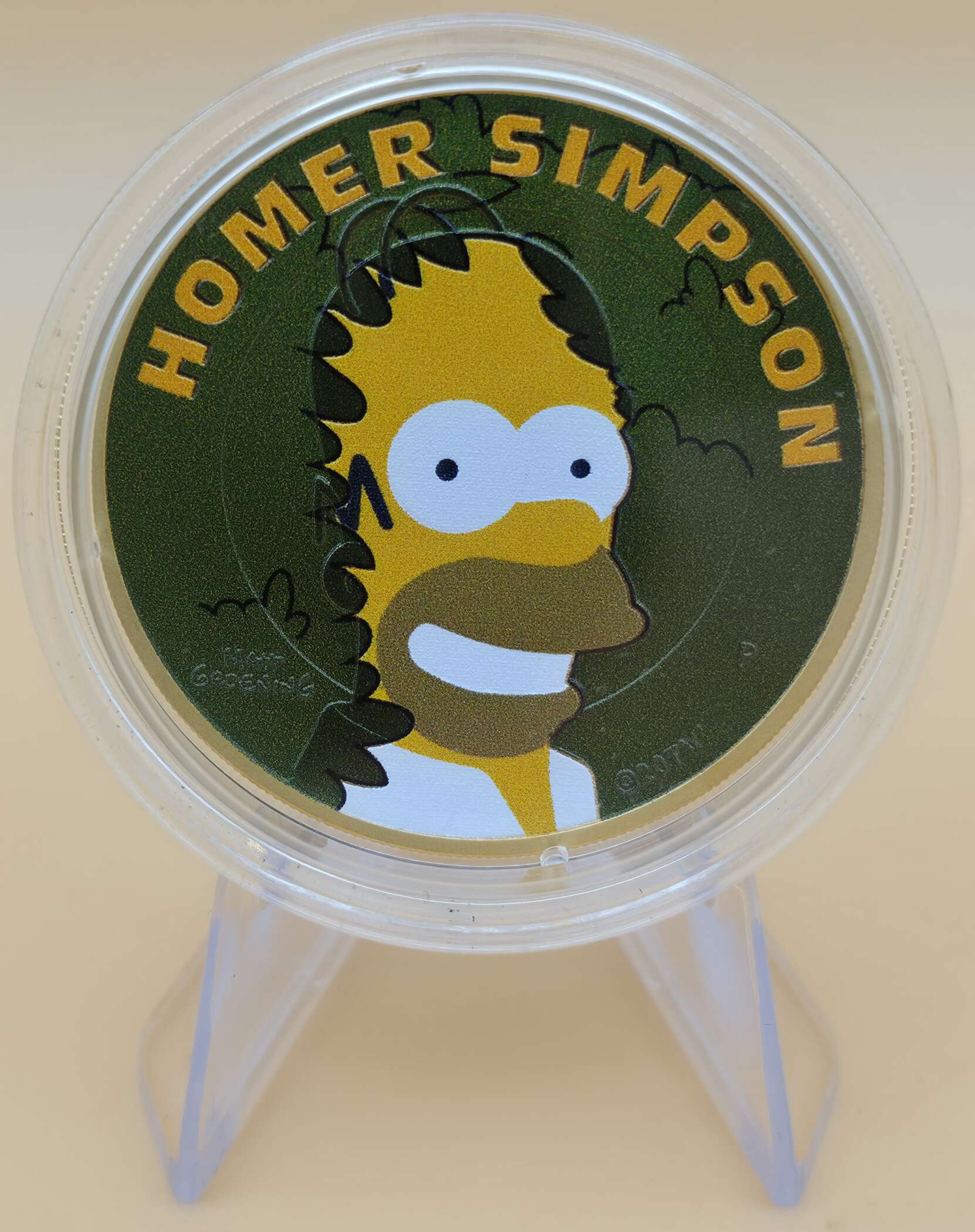 „Homer Simpson Meme Münze – Homer im Busch – 1 oz Silber 2022“