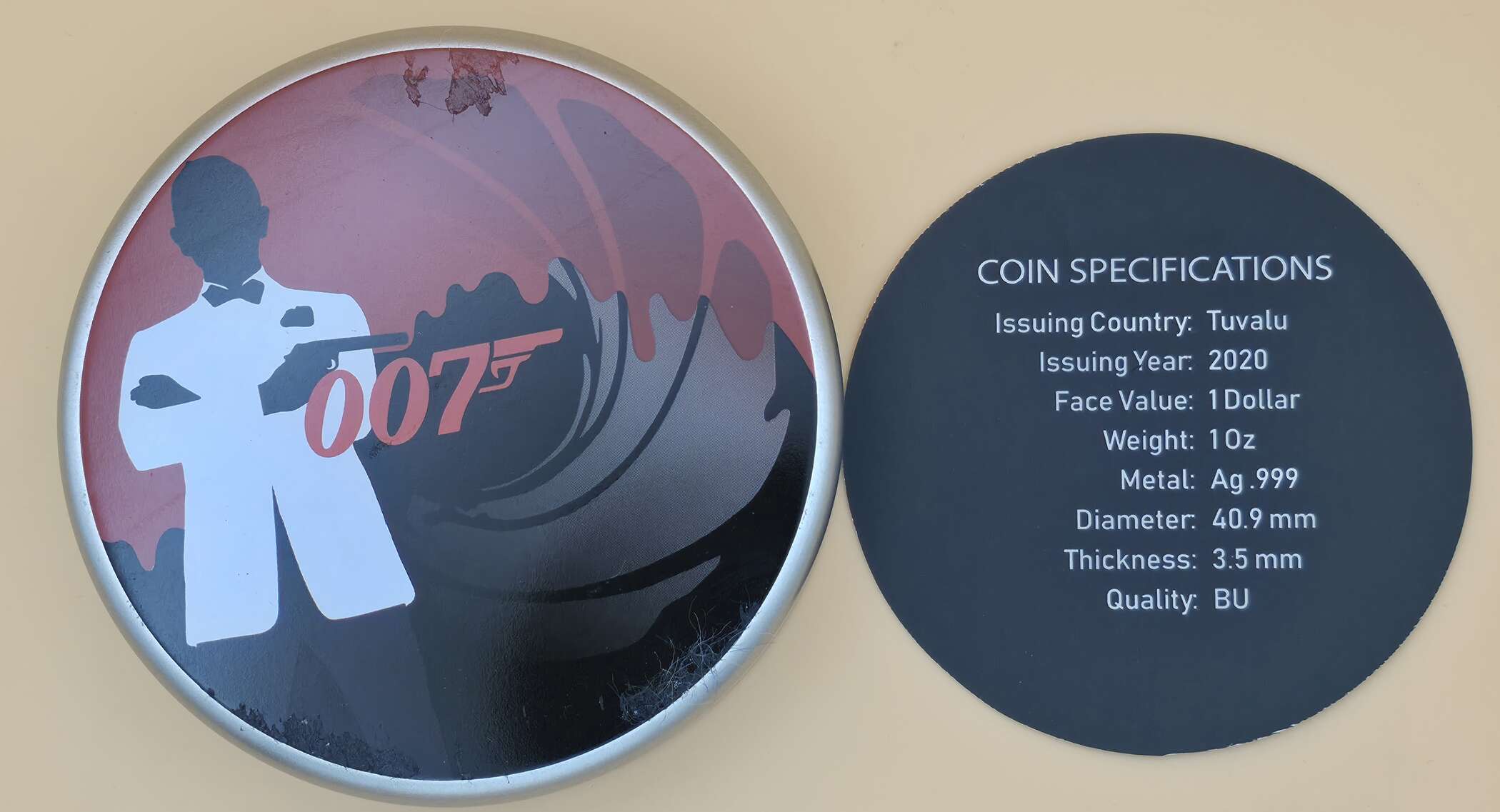 James Bond 007 Edition 2020 – 1 oz Silbermünze .999 | Tuvalu | Offizielle Lizenz | Limitierte Sammlerausgabe – Bild 3