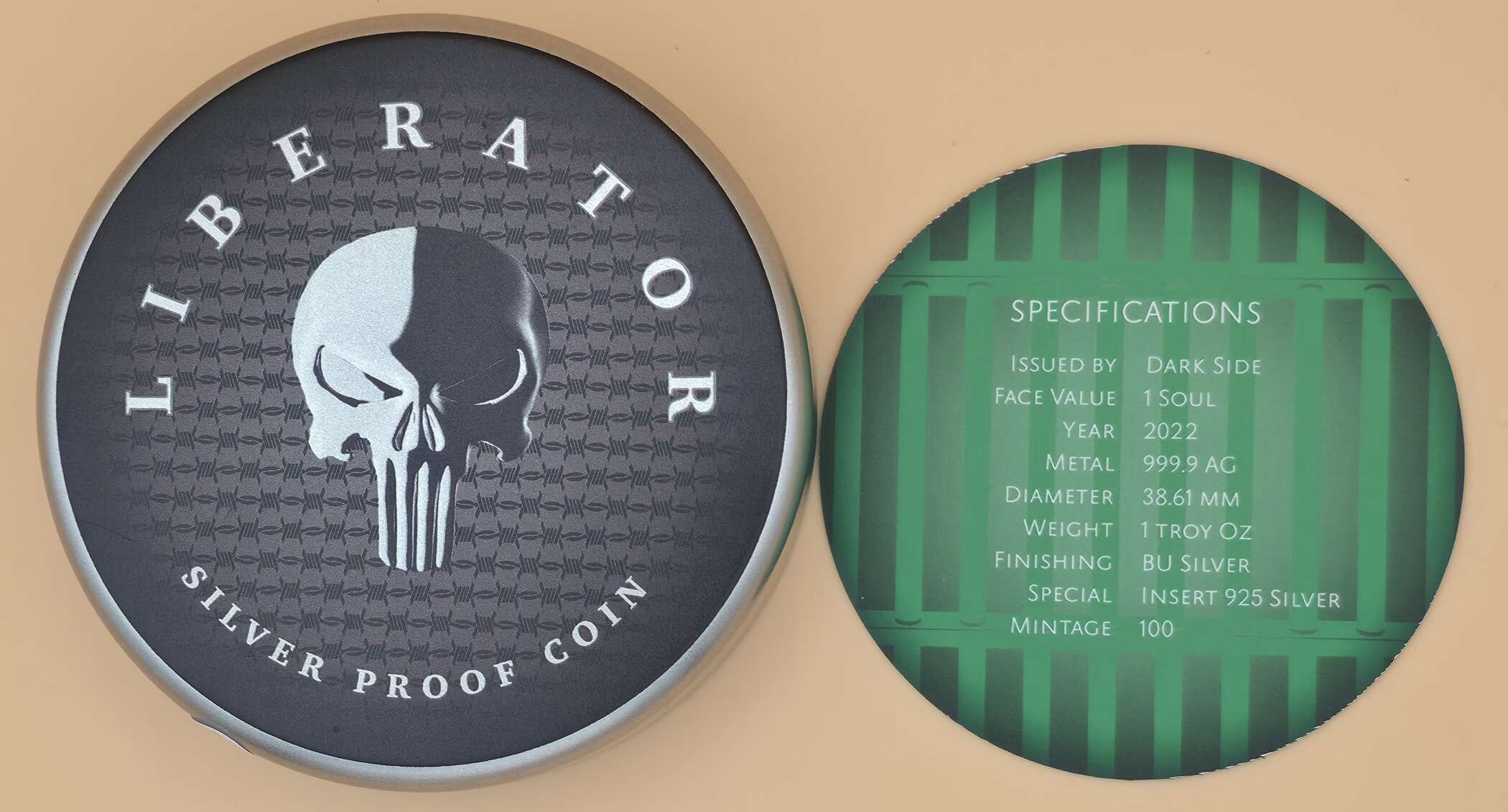 Dark Side „One Soul / Liberator“ 1 oz Silbermünze 2022 – Limitierte Edition – Bild 3