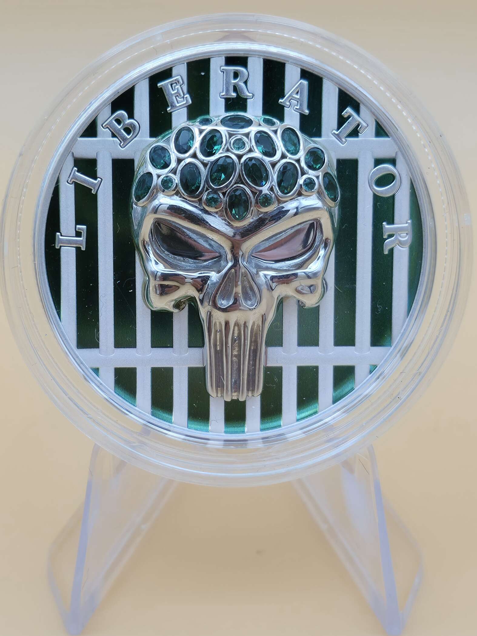 „Liberator Skull 1 oz Silbermünze – Dark Side Serie 2022“