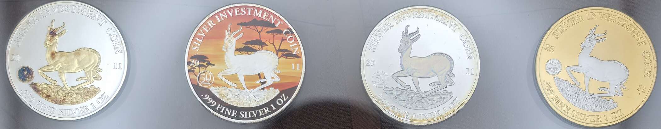 Prestige-Set 2011 Malawi – Silver Investment Coin Set mit vier 1‑oz‑Silbermünzen in verschiedenen Veredelungen, inklusive Box und Zertifikat