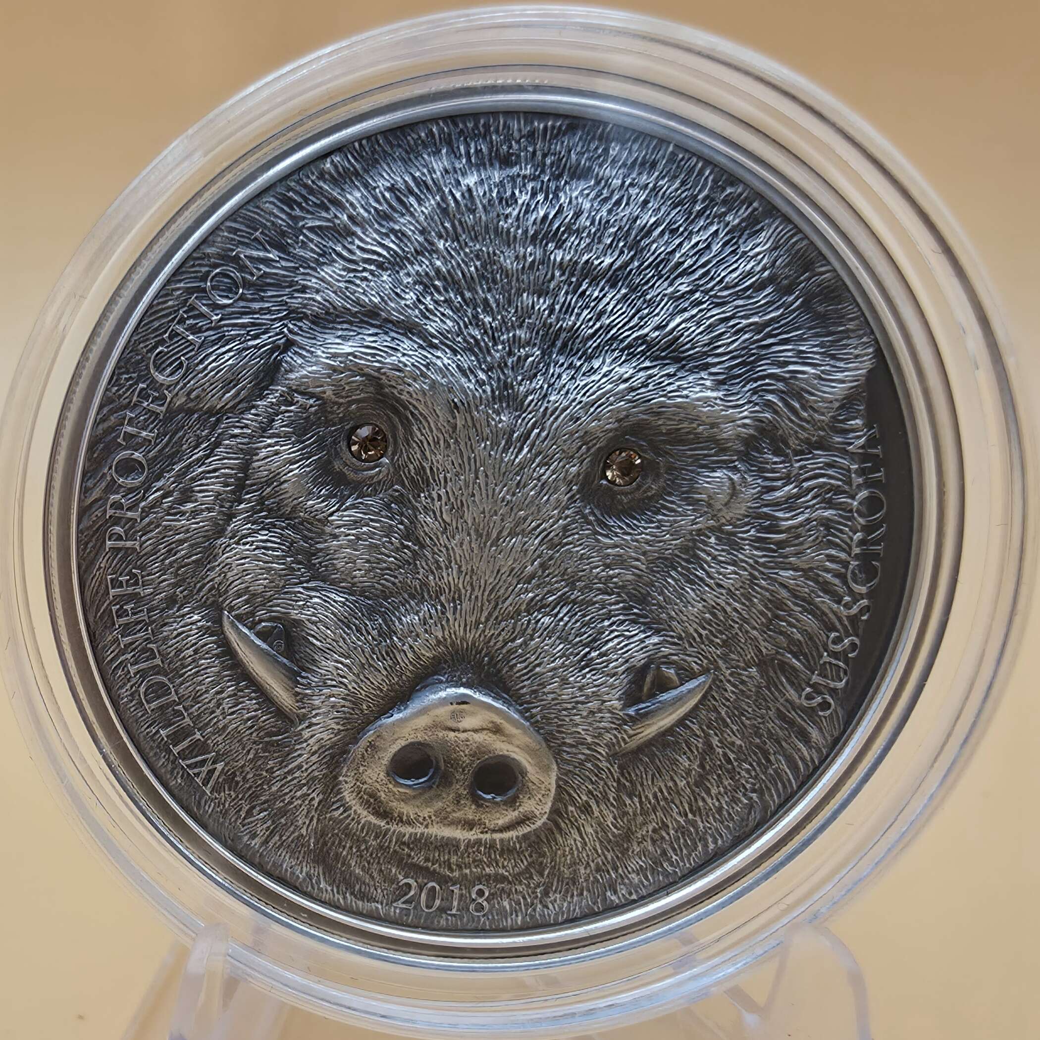 „Mongolia 2018 – 500 Tögrög Silbermünze mit Mongol Bank Emblem“
