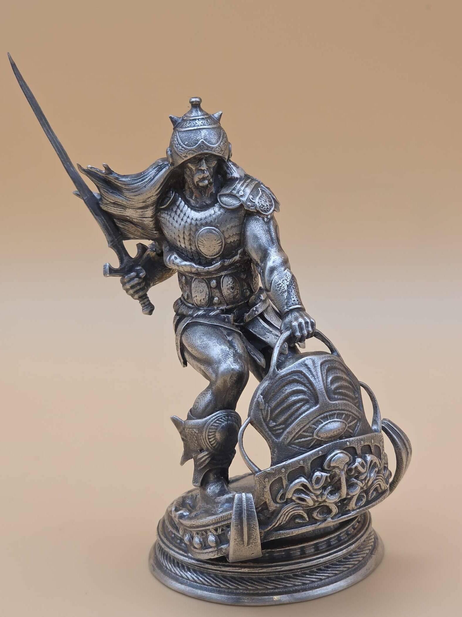 Silberstatue 279 g – .925 Sterling Silber – Kriegerfigur – Seriennummer #0186 – Bild 5