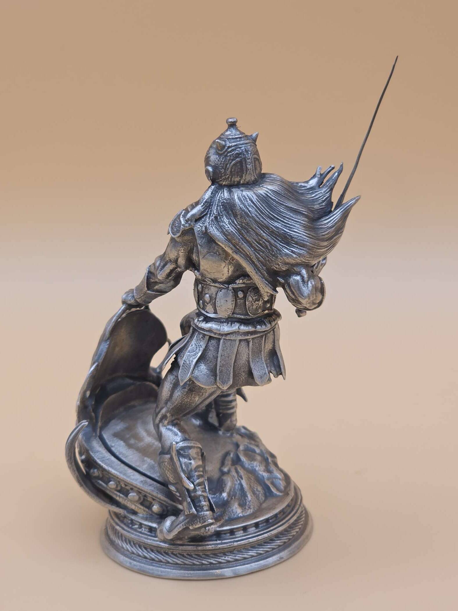 Silberstatue 279 g – .925 Sterling Silber – Kriegerfigur – Seriennummer #0186 – Bild 3