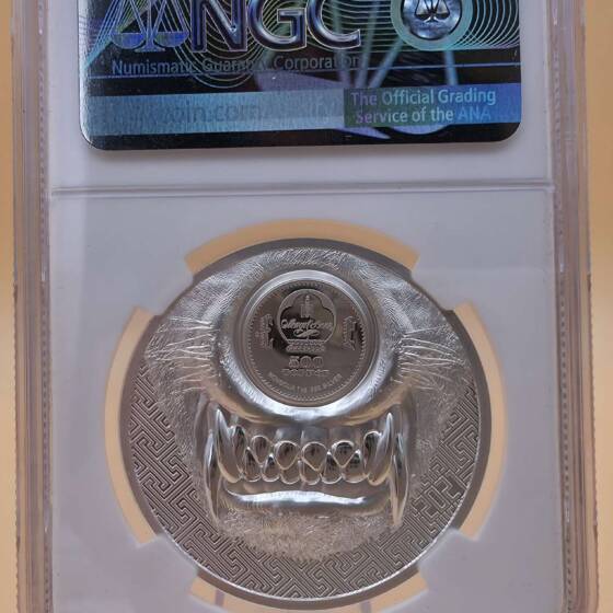 Silverback Gorilla 1 oz .999 Silbermünze Republik Kongo im NGC Holder
