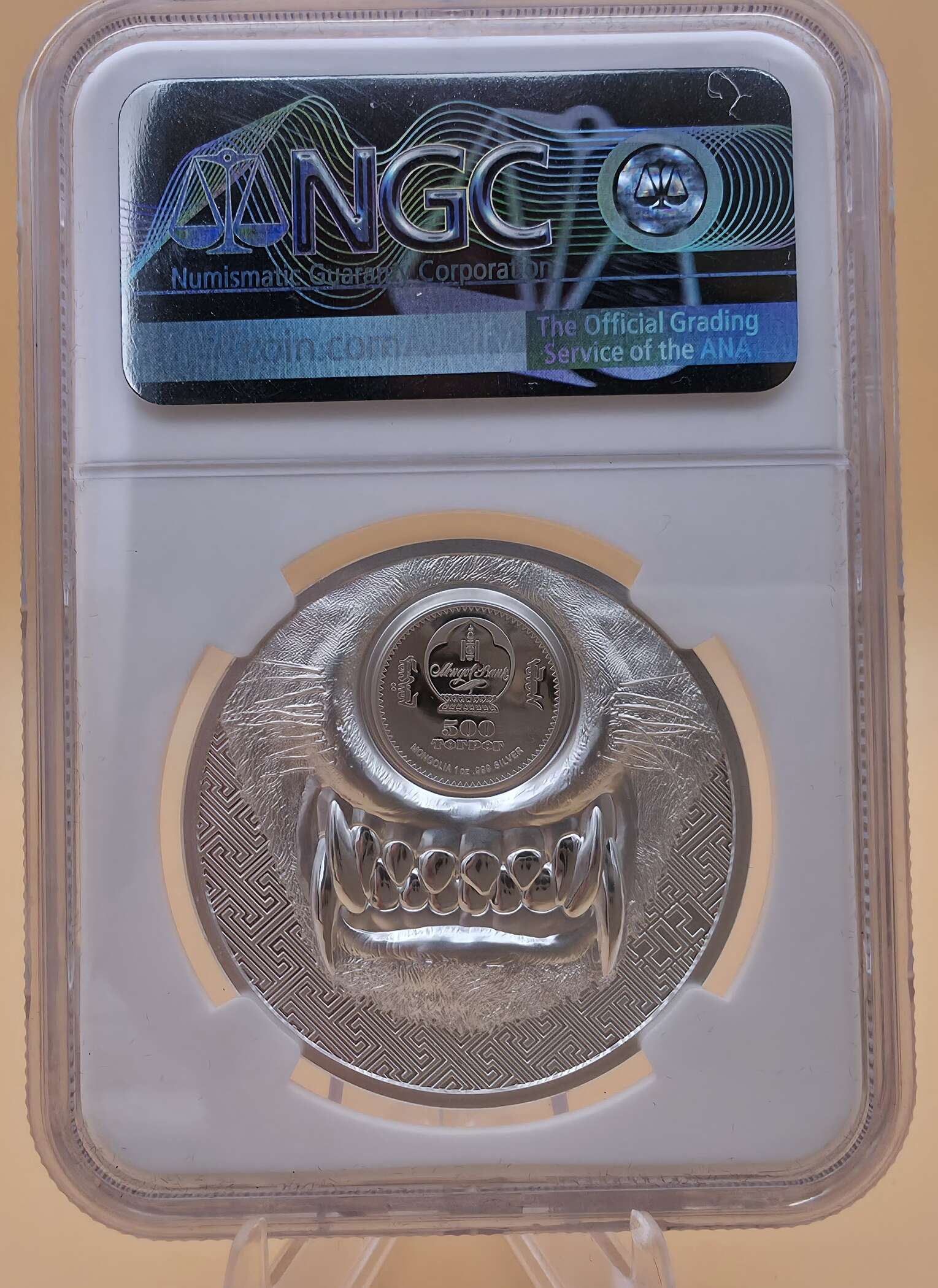 Silverback Gorilla 1 oz .999 Silbermünze Republik Kongo im NGC Holder